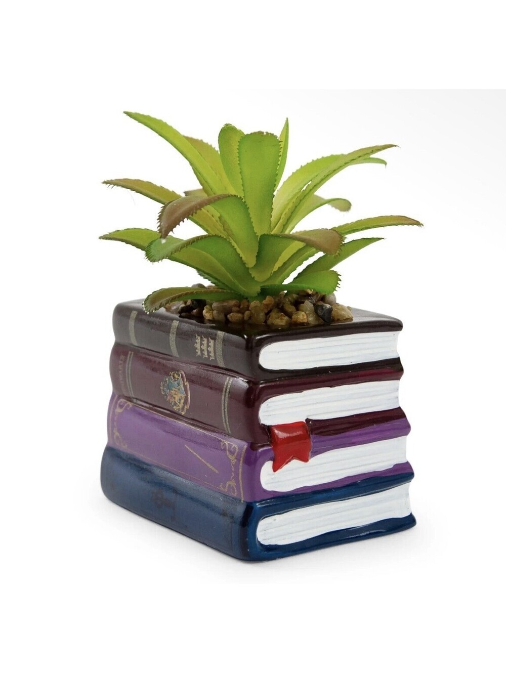 Harry Potter Book Stack Ceramic Mini Planter with Faux Succulent
